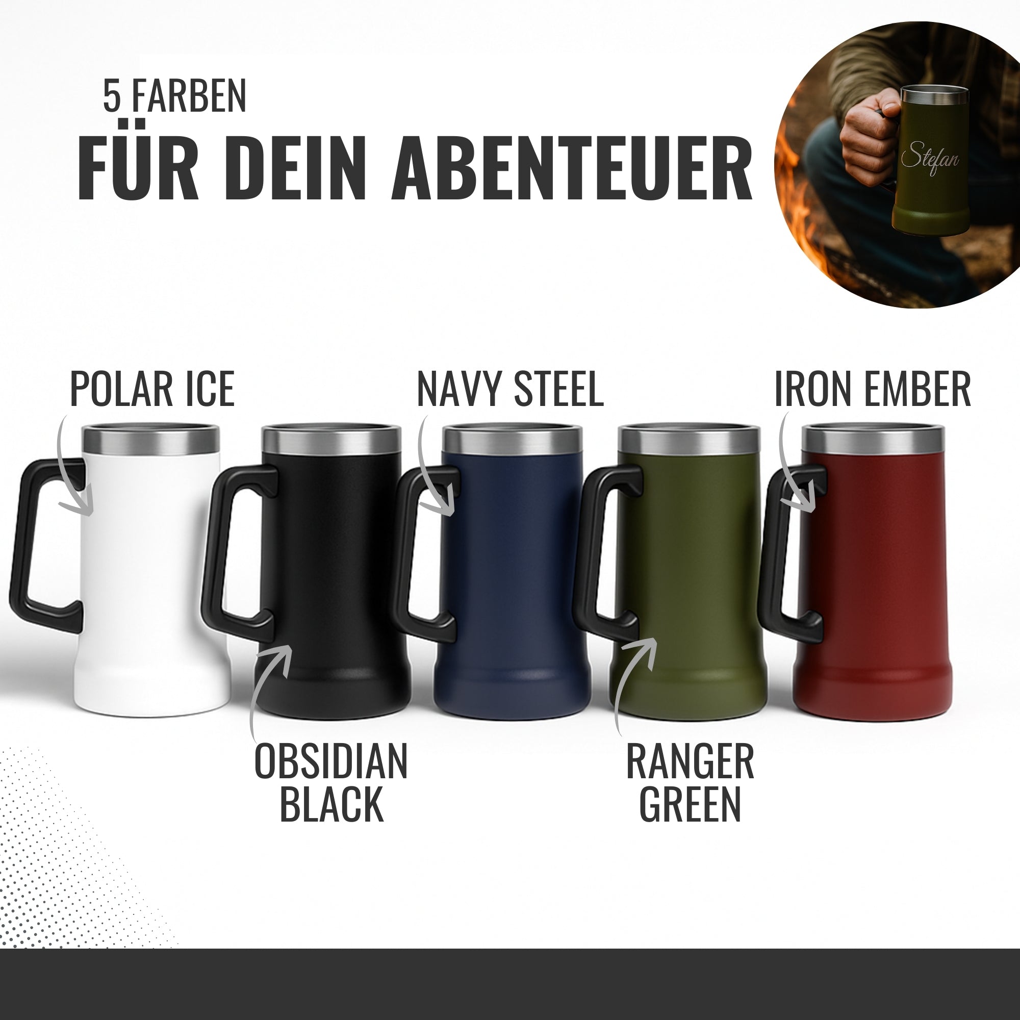 Personalisierter Thermo-Bierkrug mit Namensgravur - Kumpani