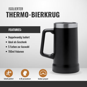 Personalisierter Thermo-Bierkrug mit Namensgravur - Kumpani