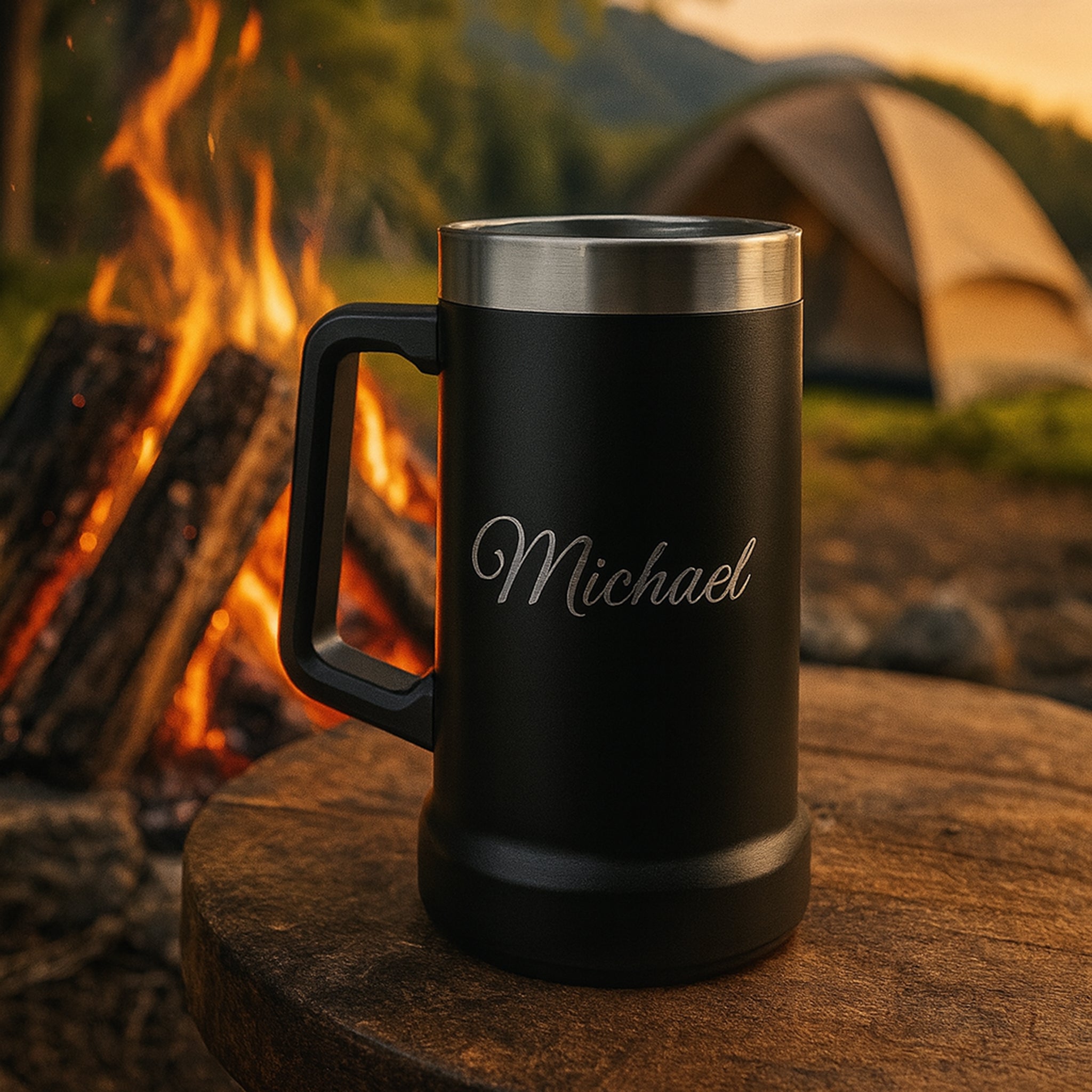 Personalisierter Thermo-Bierkrug mit Namensgravur - Kumpani